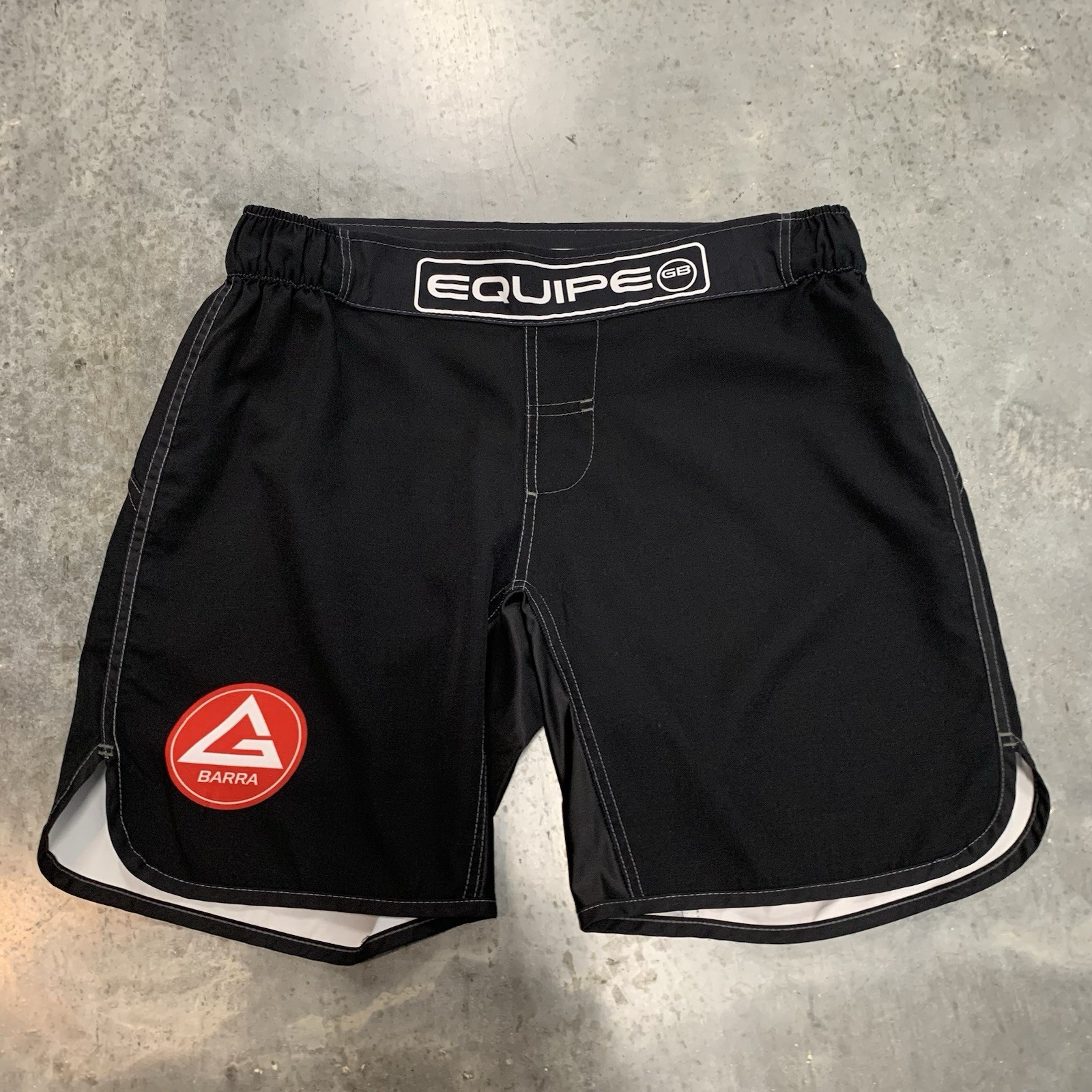 Gracie Barra Shorts 32 Black Equipe Edition BJJ MMA No-Gi Grappling Fight Mens