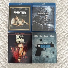 Lot of 4: The Departed, The Godfather Coda, The Fighter, Jurassic World Blu-ray