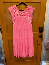 j marie dress small Embroidered Pink Dress