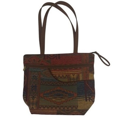 Danny K Beverly Hills Southwestern Tapestry Tote Bag Made in USA Multicolor Boho