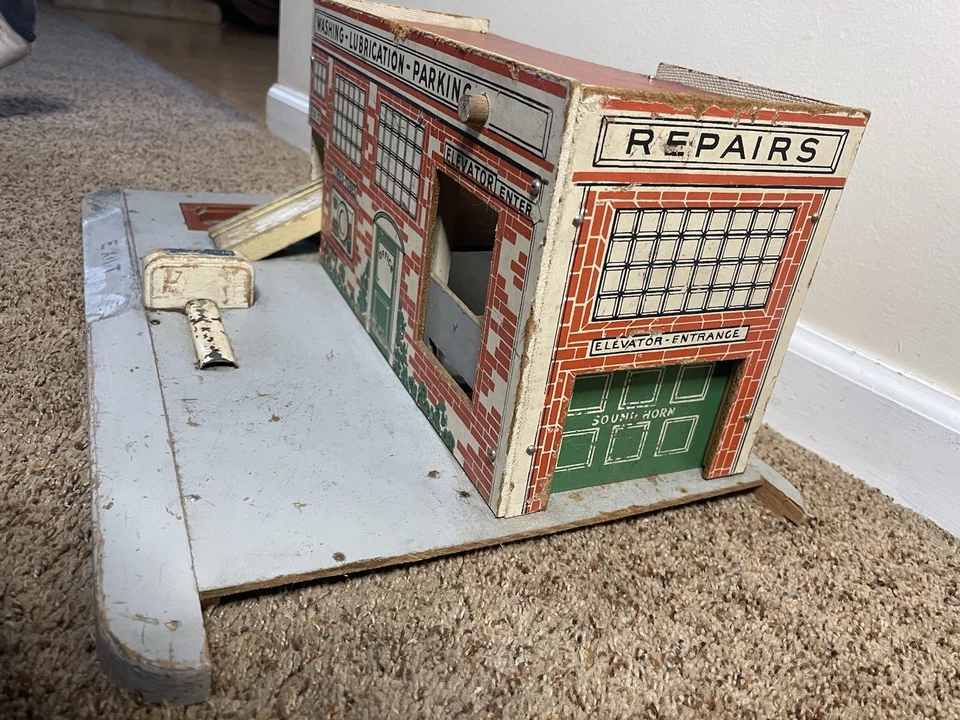 Vintage Lot 1940s Keystone Fire Station, Service Station Sign, Parking Garage - Image 4 of 4