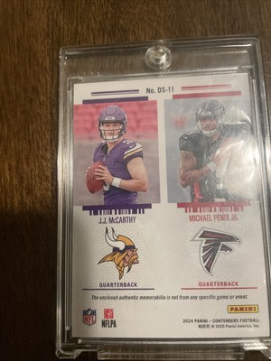 2024 Panini Contenders Dual Patch Rookie Ticket Jj McCarthy