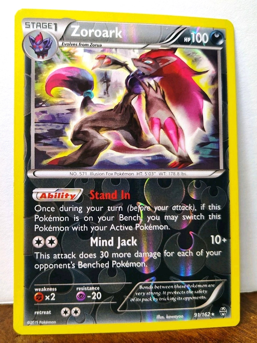 POKEMON ZOROARK 91/162 REVERSE HOLO RARE BREAKTHROUGH NM NEAR MINT