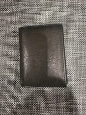 Premium Men's Genuine Leather Trifold Wallet with ID Window
