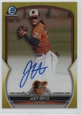 2023 Bowman Chrome Prospect Yellow Refractor 8/75 Joey Ortiz #CPA-JOR Auto 10fh
