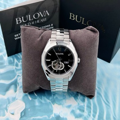 Bulova Classic Surveyor 96A270 Black Dial Men's Automatic Watch 42mm