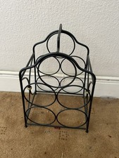 Sturdy Classic Metal Black Wire Wine Rack