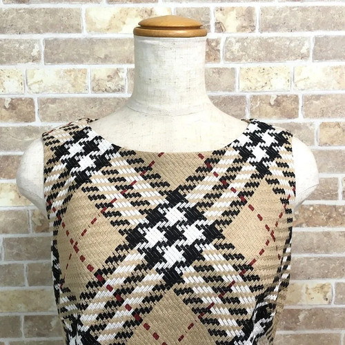 BURBERRY LONDON Dress Size: 38 Beige 100% Cotton EX condition limited From JAPAN - Picture 7 of 13