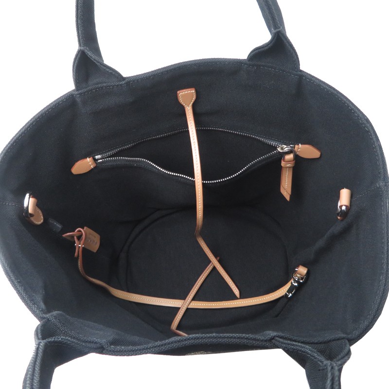 PRADA Canapa Bucket 2WAY Tote Bag Canvas Ladies Used from japan thumbnail 6