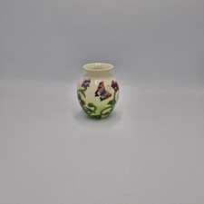 Old Tupton Ware Small Floral Butterfly Vase 9.5cm