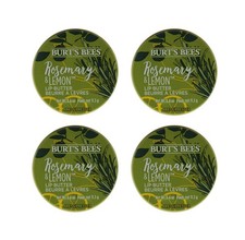  4 Burt's Bees Rosemary  Lemon Lip Butter Tin 0.4 oz, Sealed