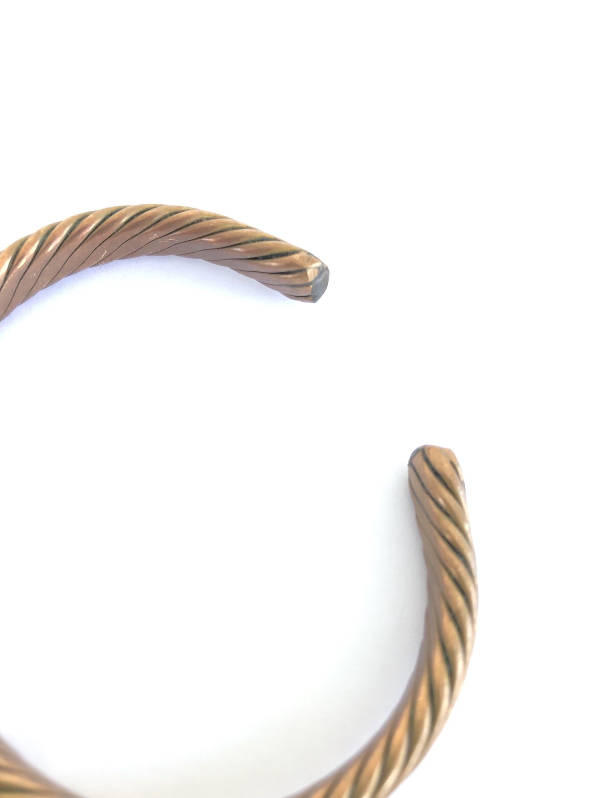 Vintage Solid Twisted Copper Native American Sout… - image 4