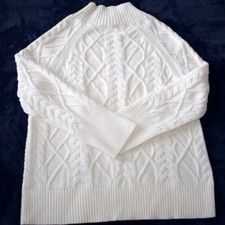 NWT Talbots Sweater Ivory/White LARGE