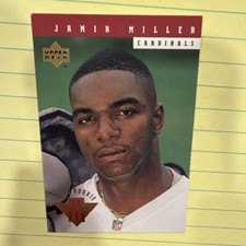 Upper Deck 1994 Jamir Miller #18 Arizona Cardinals Star Rookie NFL Football Card. rookie card picture