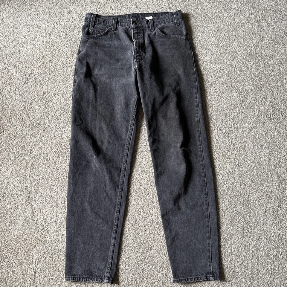 Винтажные оранжевые вкладки Levis 550 черные. 34x32. Датировано 10/1995 сделано в США. - Изображение 4 из 4