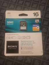 NOS authentic original - SONY SDHC - Memory Card - 16GB - camera camcorder SDXC