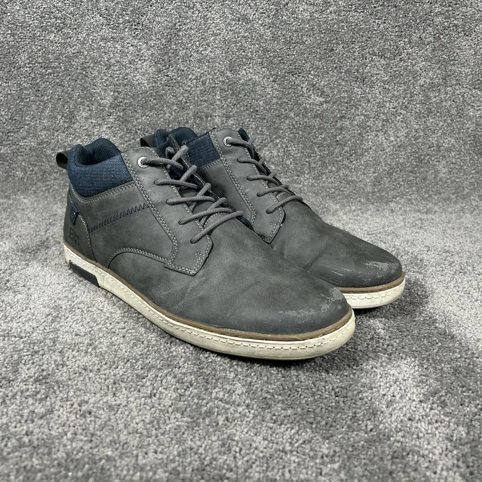 B-52 By Bullboxer Delta Men’s Size 12 Gray Blue Casual Business Shoes Used - Image 3 of 4