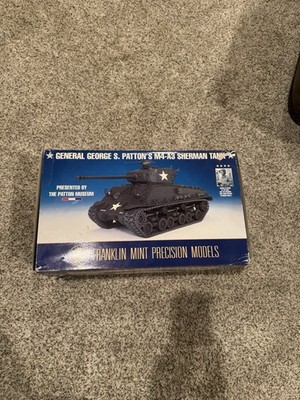 FRANKLIN MINT GENERAL GEORGE S. PATTON'S M4-A3 SHERMAN TANK 1:24 Open Box & COA