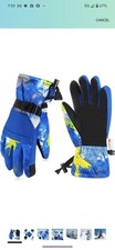 MIG4U Kids Ski Gloves Waterproof 3M Thinsulate Touchscreen Kids. Size: S 8-10 