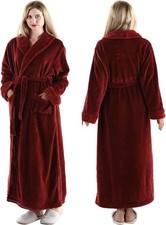 Oksun Dressing Gown Women Full Length Robe Plus Size Fleece Winter Warm Bathrobe