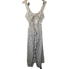 NWT Free People Caldasi Boho Sleeveless Midi Dress in Ivory Size Small