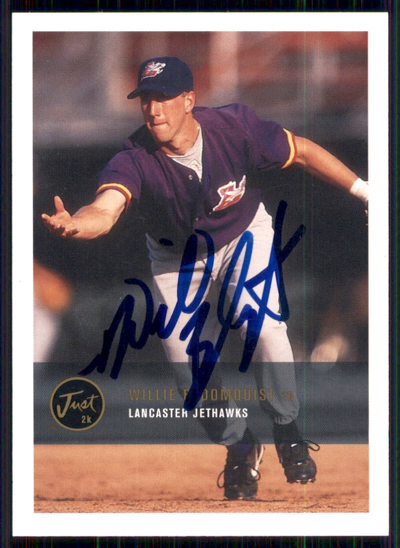 2000 Just #208 Willie Bloomquist - On Card Autograph