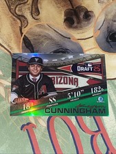 2025 Bowman Draft Kayson Cunningham Green Draft Day Refractor #59/99