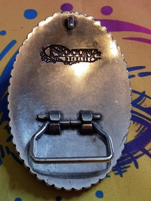 Silver tone Nocona Bull Rider Cowboy Rodeo Classic Western  display picture 3