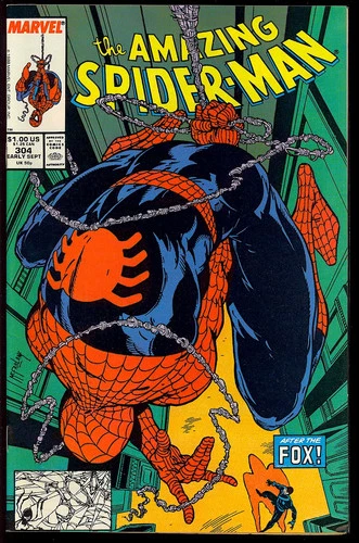 Amazing Spider-Man #304 High Grade Todd McFarlane Art Marvel Comic 1988 VF-