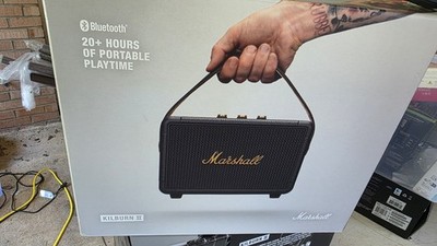 Marshall Kilburn II Portable Speaker Bluetooth Water-Resistant Black Brass