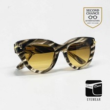 Tom Ford TF1222 52F Icon Collection Sunglasses Havana-Zeiss Lenses-Full Kit-52mm