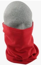 ZAN Headgear Motley Tube Red Fleece/Spandex Multifunctional Headwear Balaclava