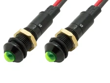 PLB8B-120 Alpinetech 8mm 120V AC LED Black Bezel Indicator Pilot (Pack of 2)