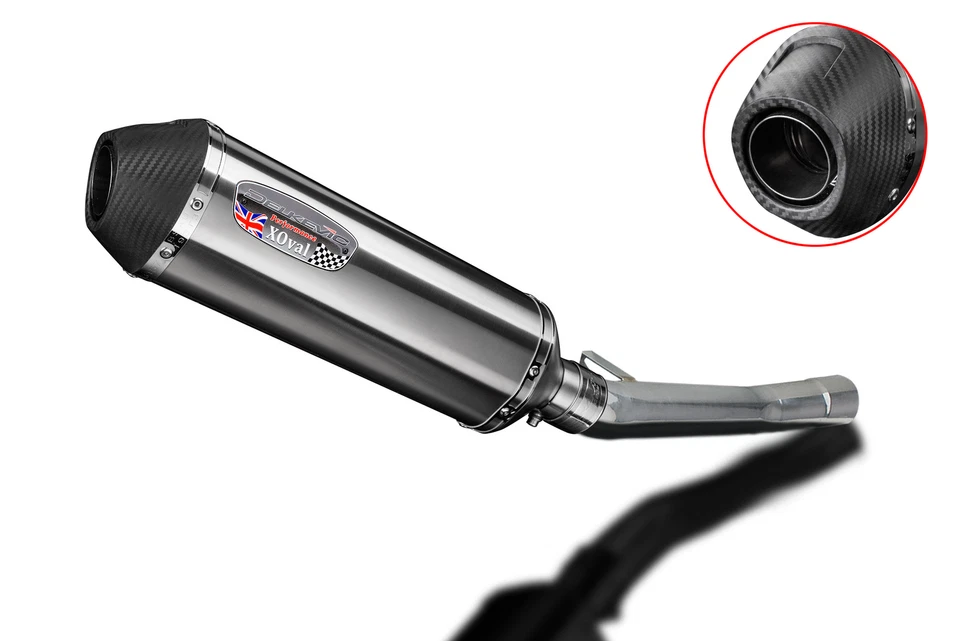 Suzuki GSX600F 600 Katana 1997-2006 13.5" X-Oval Kit de silenciador de escape de acero inoxidable Foto 2 de 4