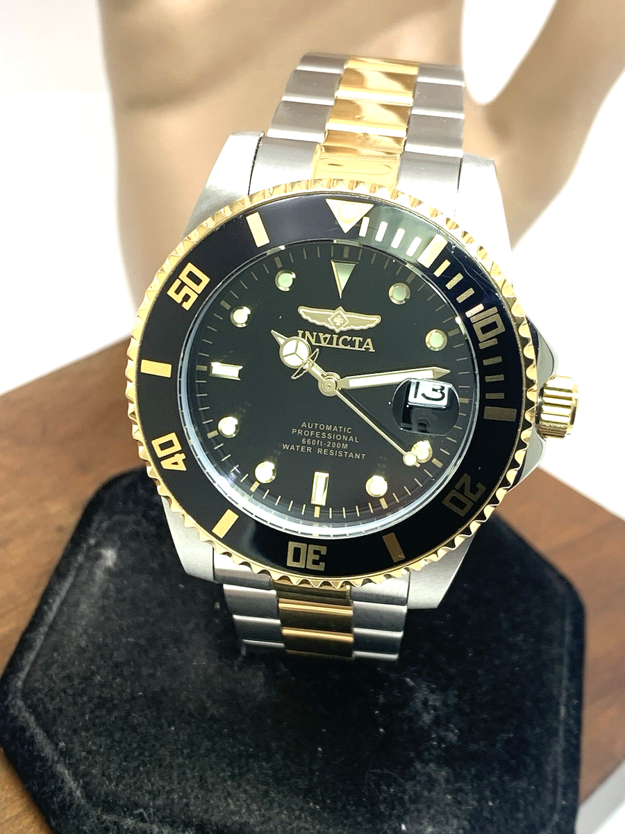 Invicta Men's Watch 36973 Pro Diver Automatic Black Dial Two Tone