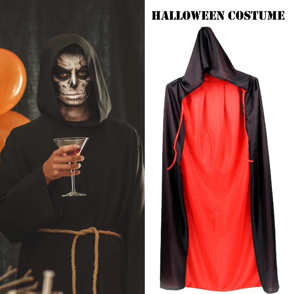 VETEMENTS Halloween Rosso Nero Accappatoio Strega Grim Reaper Vestito Medievale per Bambini Adulti Festa