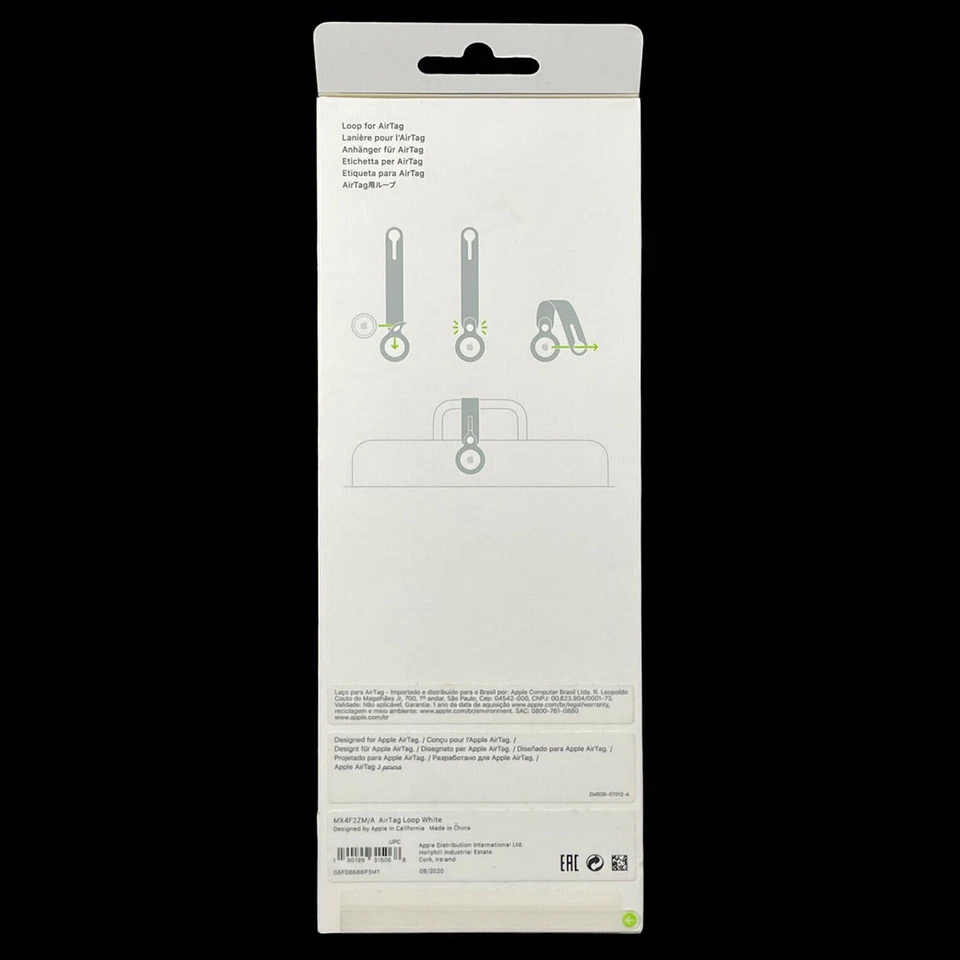Funda Carcasa Original Apple AirTag Poliuretano Lazo - Blanca MX4F2ZM/A Air Tag Foto 2 de 4