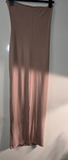 Ladies Camel Bandeau Maxi Sexy Sleeveless Simple Stretchy Dress- sz 8-10