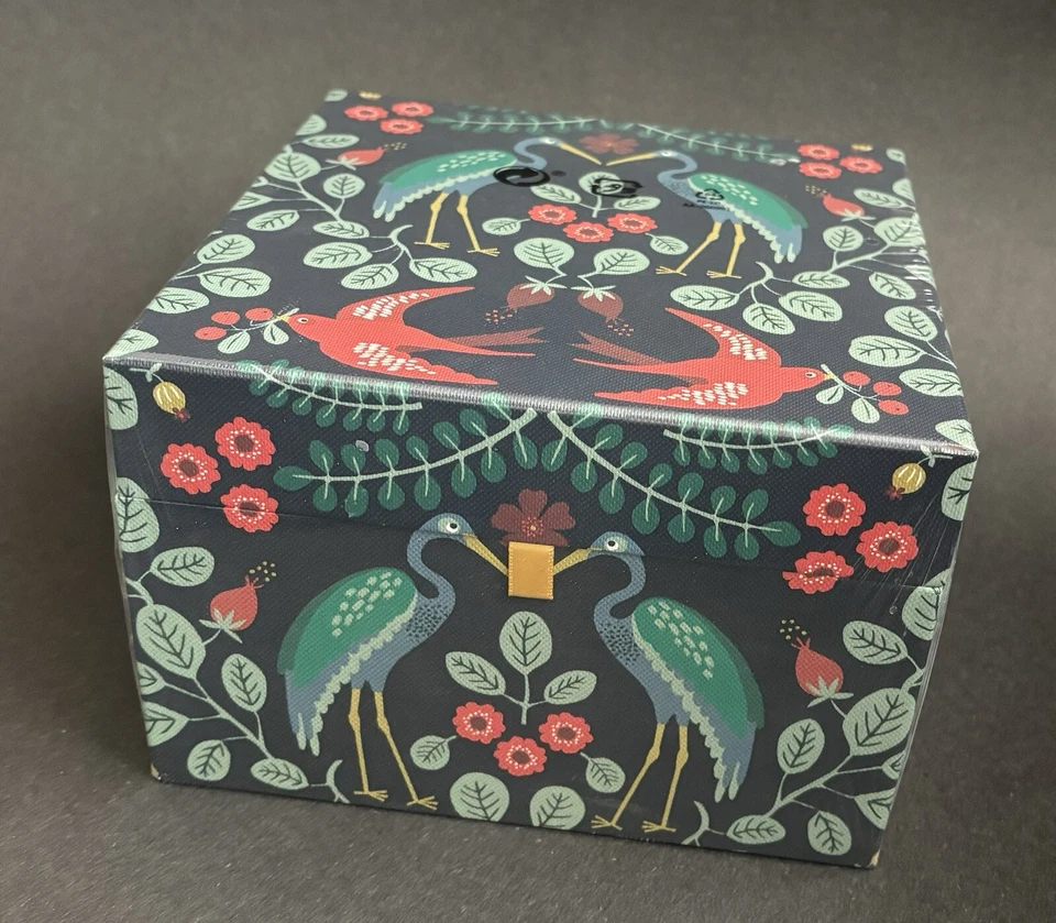 Heavy Duty Cardboard Nesting Storage Boxes Beautiful Birds Floral Berries Box - Image 2 of 3