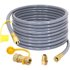 Natural Gas Quick Connect Hose 36 Ft 1/2" Low Pressure Gas Hose w/Conversion Kit
