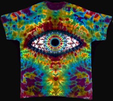 T-Shirt Gr.S - 5XL kurzarm handgefärbt Hippie Tie dye Batik Flower Power Goa NEU