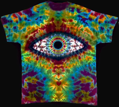 T-Shirt Gr.S - 5XL kurzarm handgefärbt Hippie Tie dye Batik Flower Power Goa NEU - Bild 1 von 2