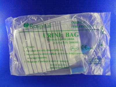 Sterile Urine Bag 2000 ML 4 Bags Per Pack  Latex Free ''Rosp''