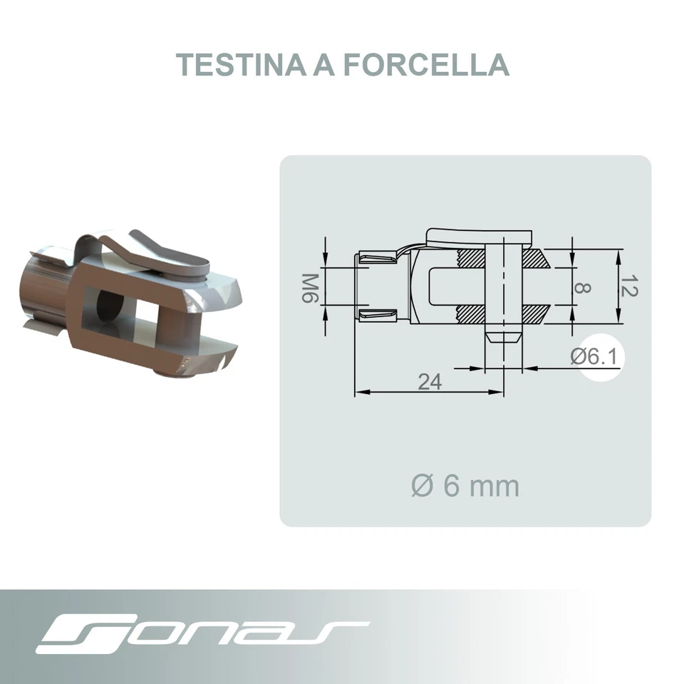Attacchi, staffe supporto, Raccordi Per Molla Molle a Gas vari modelli - Immagine 2 di 4