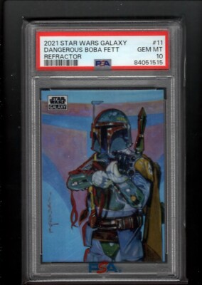 2021 Topps Star Wars Galaxy Chrome Dangerous Boba Fett Refractor