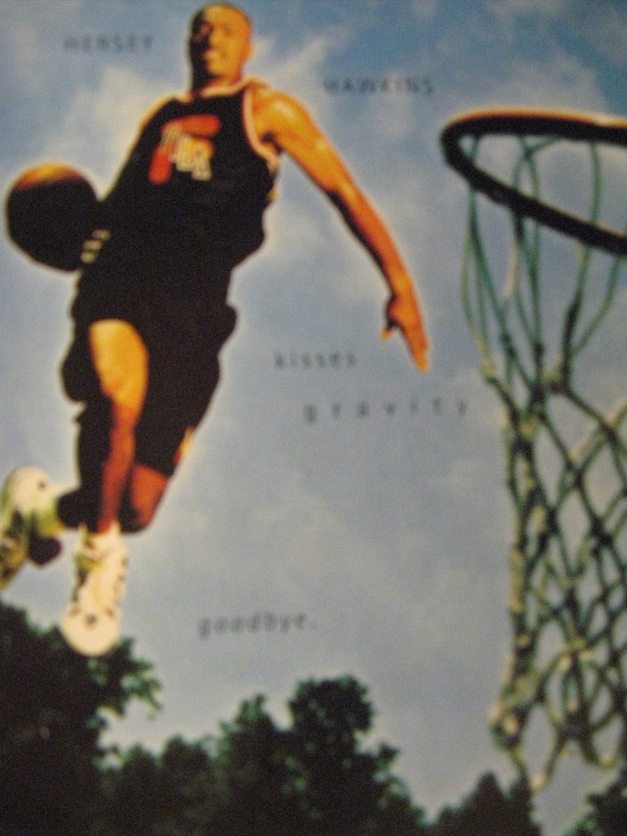 1995 Fila Hersey Hawkins-The Hawk-Original Print Ad 8.5 x 11