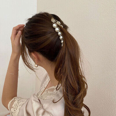 Pearls Hairpins Hair Clip Jewelry Banana Clips Head-wear Women Hairgrips Girl