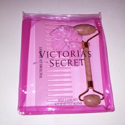 Victoria Secret Self Care Kit Jade Roller Comb Scrunchie Gift Set New 