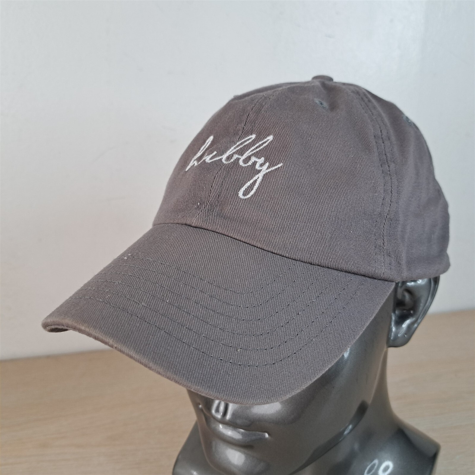 HUBBY SCRIPT SPELL ADJUSTABLE STRAPBACK BASEBALL … - image 3