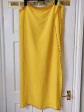 Voile de danse du ventre rectangulaire jaune avec garniture paillettes dorées